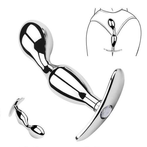 Steel Anal Plug G-Spot Massager Metal Sex Dildo Anal Butt T