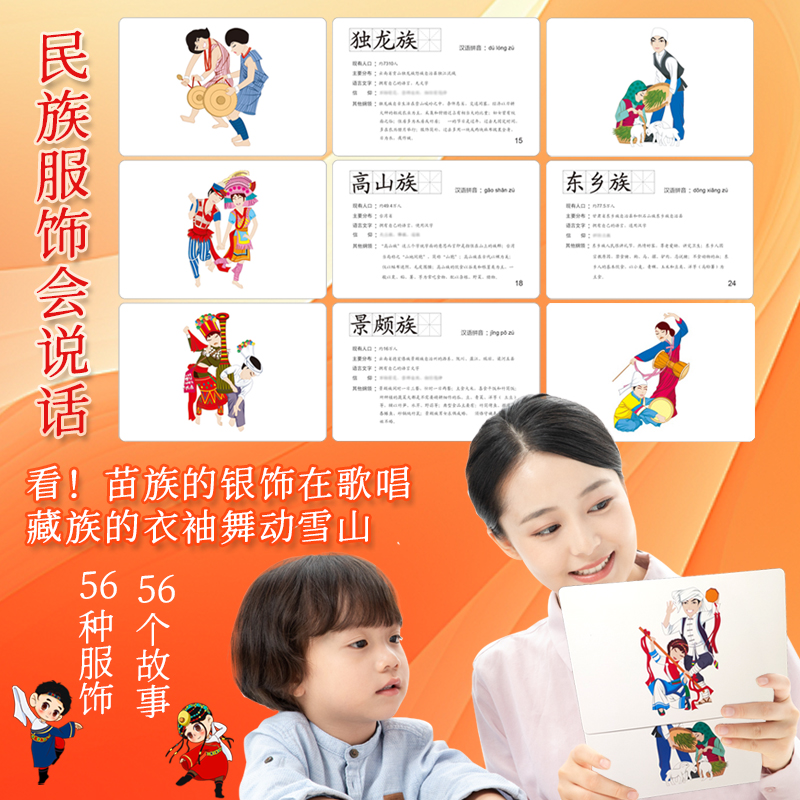 杜曼闪卡56民族卡学习民族知识