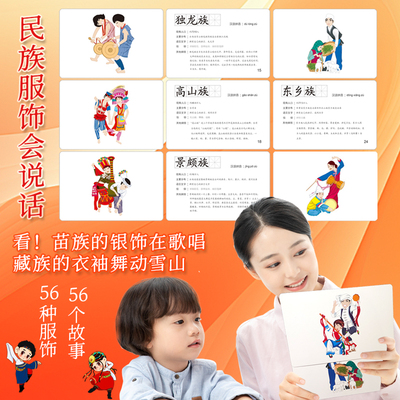 杜曼闪卡56民族卡学习民族知识