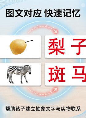 儿童早教启蒙识字卡实物认知卡片