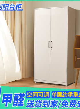 家用阳台储物柜室外防晒防潮大容量铁皮柜子杂物收纳柜置物柜衣柜