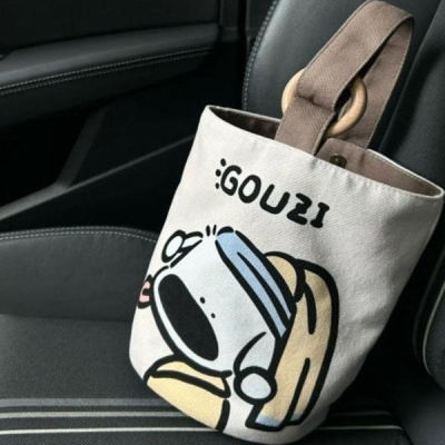 上班族便携手提袋帆布水桶包可爱水桶型手拎便当包宝妈外出手提包