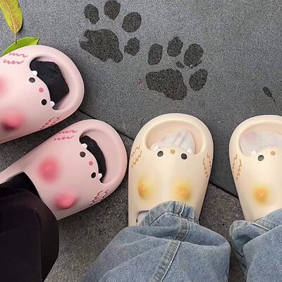 可爱小猫爪拖鞋女款2026新款夏外穿凉拖户外室内家居浴室防滑拖鞋