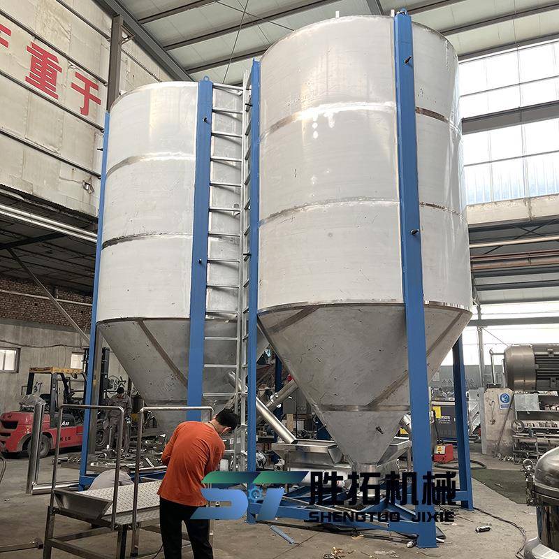 大型立式搅拌机塑料颗粒烘干拌料机吨吨不锈钢搅拌桶均化仓现货