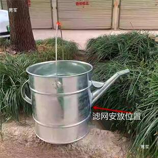 1径5新款大口FDU加升带长嘴带盖滤网汽油桶机油壶手提注水桶柴油