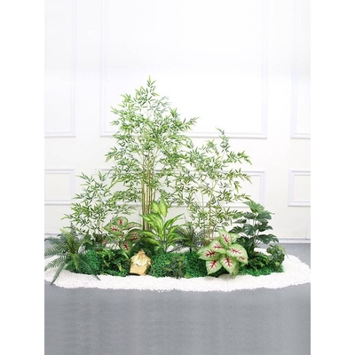 仿生绿植组合室内商场装饰植物大型假树竹子造景塑料盆栽假花
