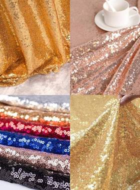 酒店婚宴PATY装饰签到台涤纶方桌MRL金布色甜品台圆桌形布婚R庆