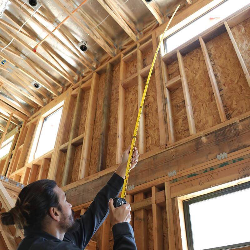 TOUHBUILT必得高拓精耐度卷尺5mRLNG磨钢卷尺10米自锁加厚工地家