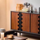 柜古风实示874木斗柜法式 复古餐边柜收纳柜客厅置物展柜收中纳墙