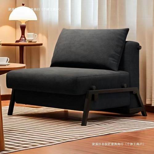 可QCY折叠多功能两用发床灯芯绒单人小客双户型厅书房人办公室沙