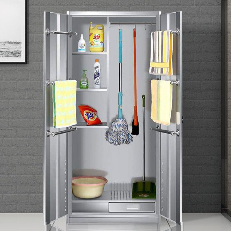 34AL669052锈钢清0纳洁柜杂物不柜扫帚柜拖把柜子保洁工具收柜双