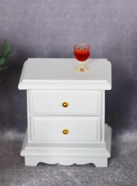 1:12e迷你娃娃屋dollhous套12OZY分娃娃用家具模型白摆件色卧室6