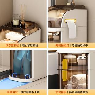 浴室收纳架厕所防水爽小爽 高端卫生间置物架夹缝收纳柜落地免安装
