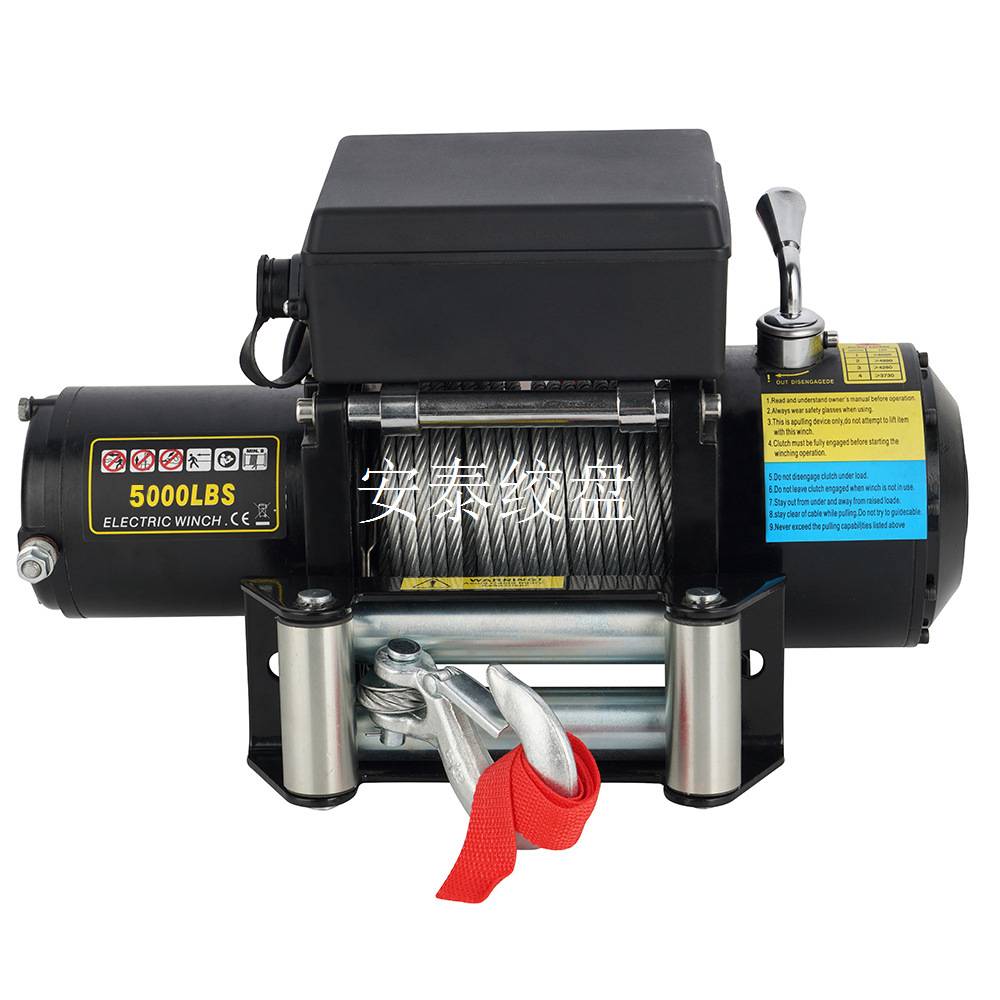工厂 价12v/24v 5000磅电动绞盘拖车牵引电机绞盘