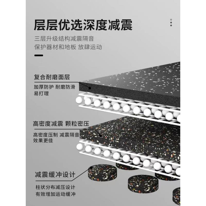 QH健身房橡胶地垫拼接运动专用垫防滑隔音地垫家用室内健身静音