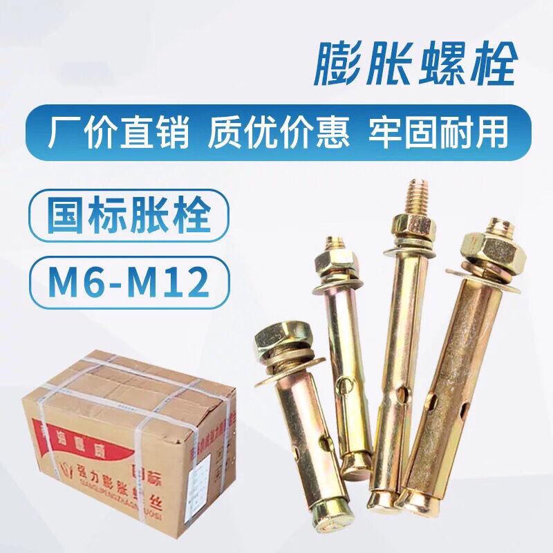 国标铁渡膨胀螺丝膨M胀螺栓拉爆外OYB螺丝爆炸螺丝拉爆/6彩8M10M1