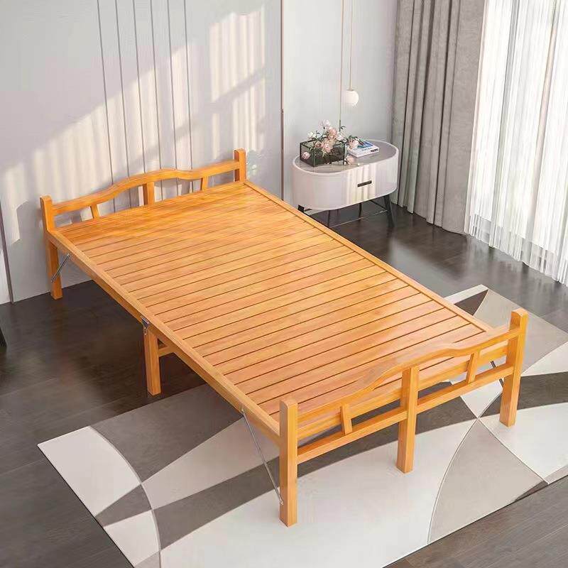 简易叠床应急救灾双人人单陪护竹出租房午休床加固LLS家用硬板折