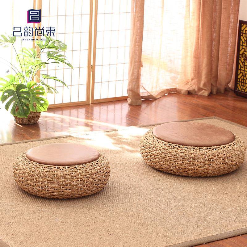 草编蒲团坐垫日式家用藤客厅加厚编坐墩阳GXP榻榻坐米地上禅台修
