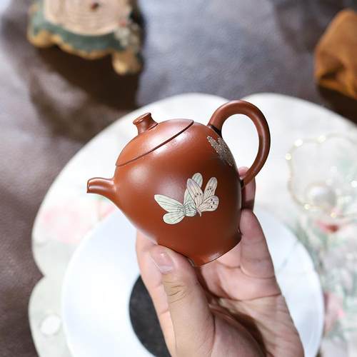 原矿朱纯手工彩绘怀香泥壶2壶0ML0正宗GMO宜兴紫砂功夫泡茶壶茶具