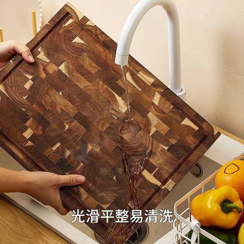 木质家用餐板厨房长厚方形立加拼木相思木砧板ql2025-3切菜板多功