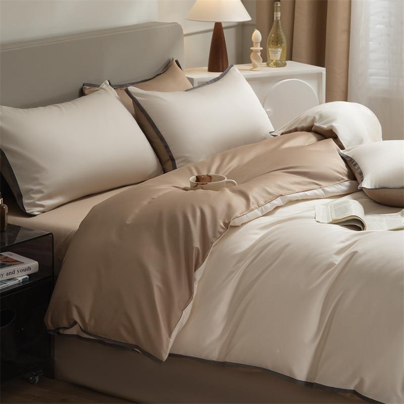 025春季新款全A2类100s长绒棉四件套302147纯棉棉床宽边被单套床