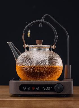 大容量蒸煮F97T596S一体全玻璃.蒸汽茶壶电陶炉套装19大号锤新纹