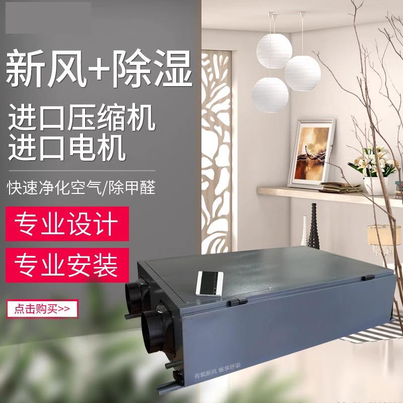 全热交换新风除湿机一体机系统别墅地下室防潮中央吊顶管道式