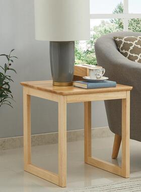 8V实木沙发客厅边边角柜现代简约小茶F76566HS几家用几桌正方方形