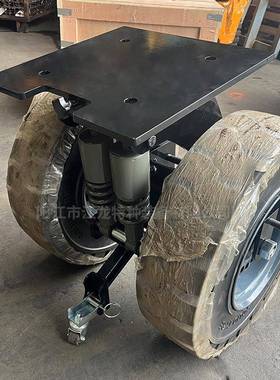 平板震安装按可设防备定尺寸弹簧减震重型脚轮实UVZ心橡胶万向轮