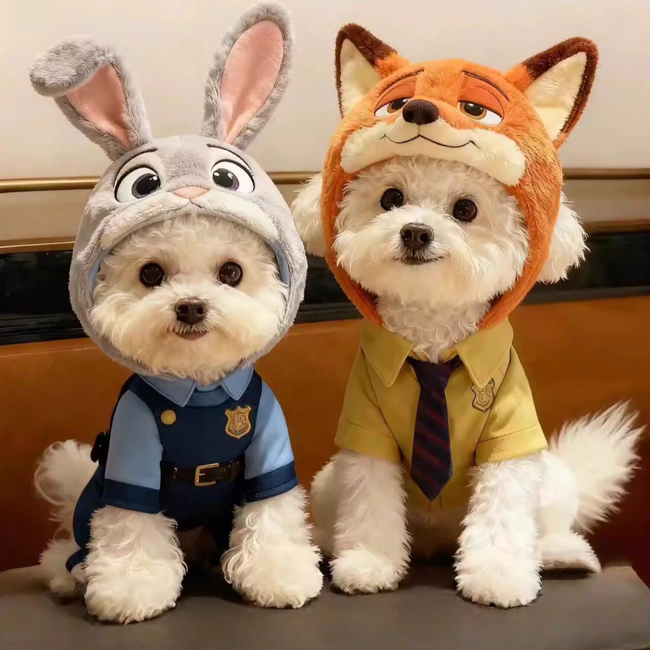 尼克狐狗狗衣服冬装加厚保暖棉服小型犬猫咪比熊博美泰迪宠物服饰