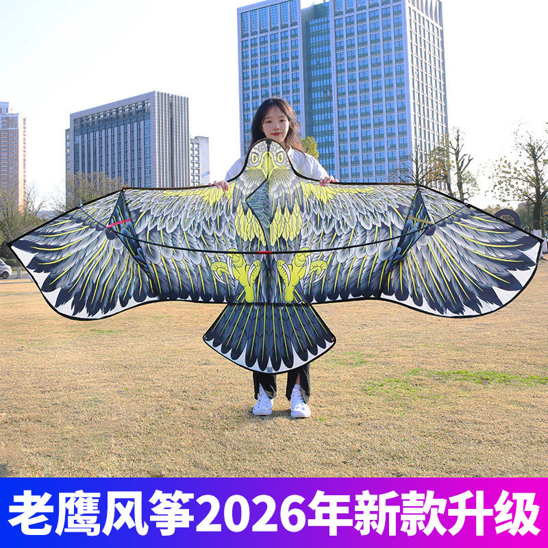 老鹰风筝儿童大人专用网红微风易飞2026年春新款大型高档潍坊凤争