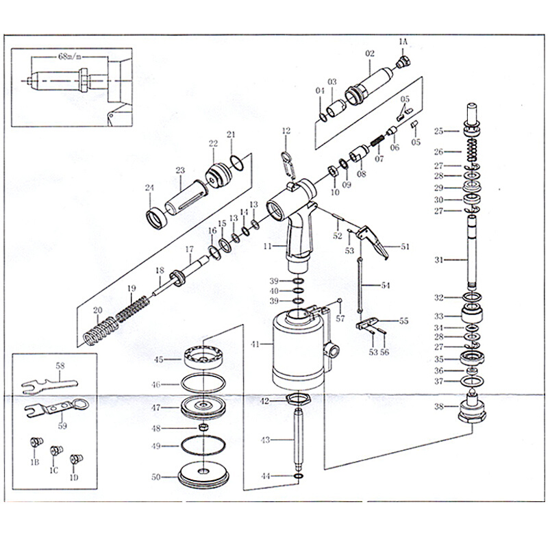 锐壹5045气动拉钉枪配件零件不通用慎拍配件不包邮