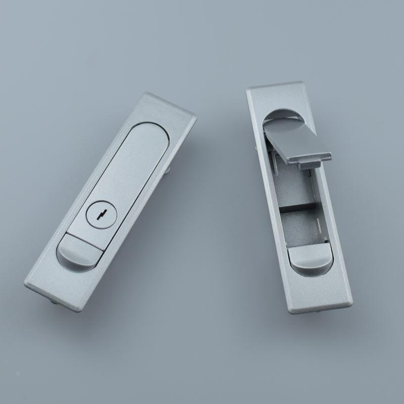 按压式弹跳锁MS504-1-2 消防锁电柜箱柜门锁 MS730-1-2 亚光黑色