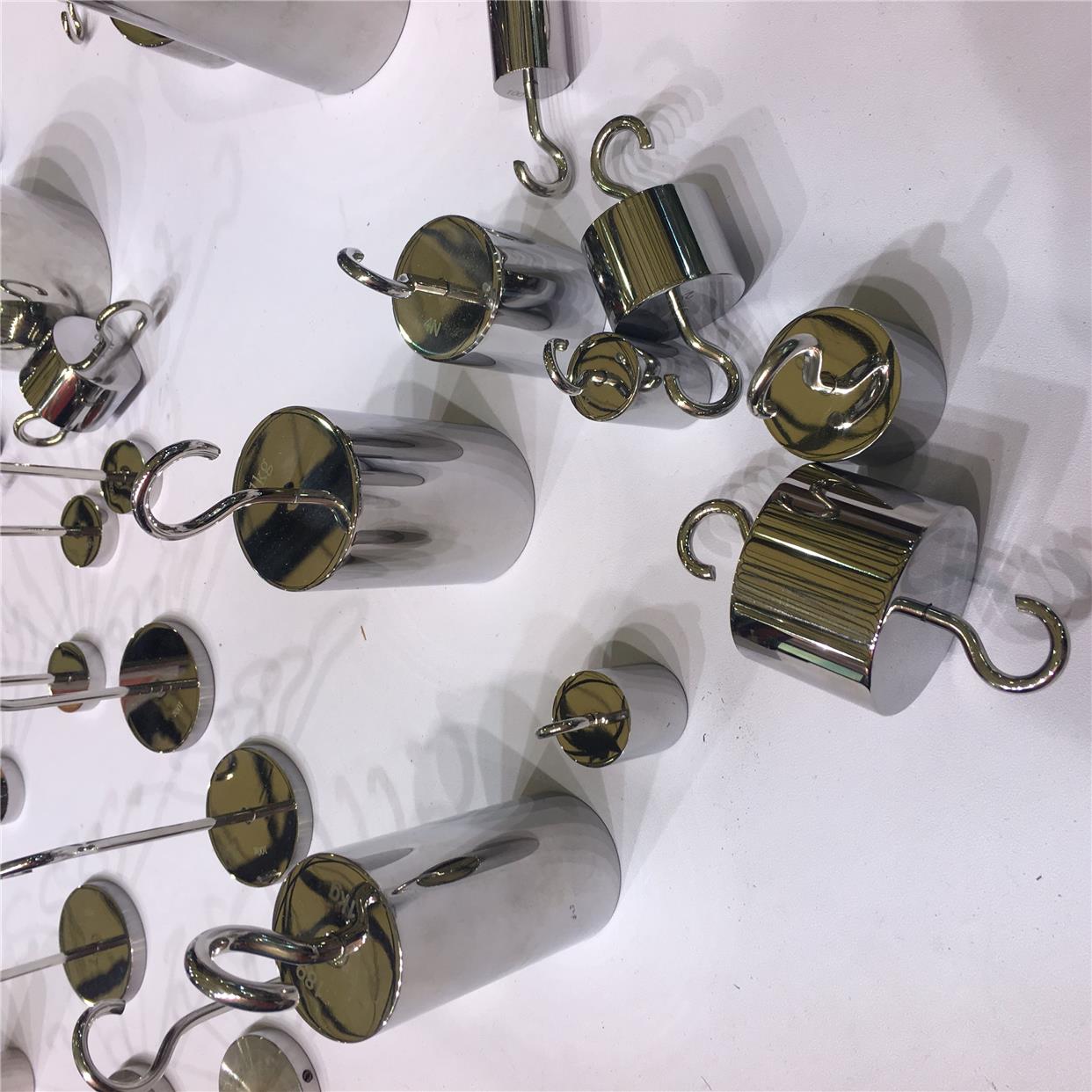 M1不锈钢1公斤单勾双钩砝码2kg5公斤挂勾砝码20kg10公斤带勾砝码