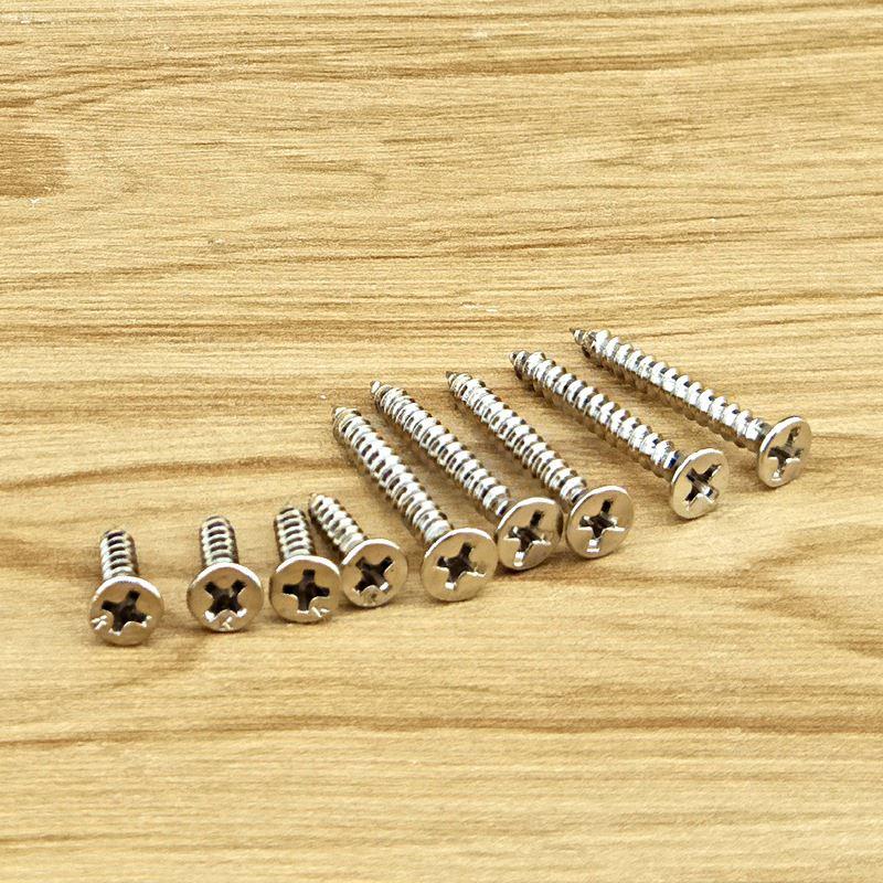 不锈钢沉头自攻螺丝钉 平头十字槽墙板木螺钉自钻干壁钉平圆头
