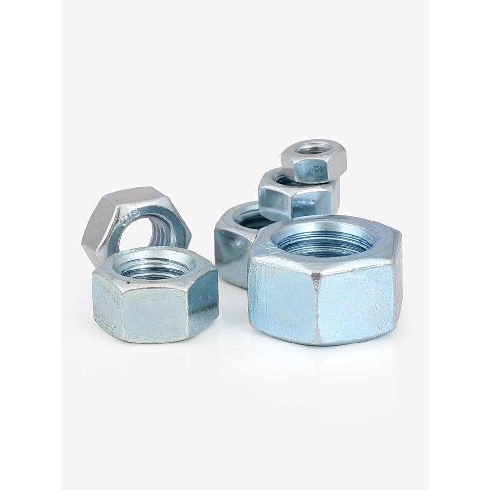 4.8级铁镀锌六角螺母螺帽螺栓螺丝帽大全M2M3M4M5M6M8M10M12M24