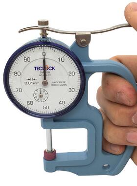 日本得乐teclock sm-528 sm-528LW测厚规0-20mm/0.01mm球头厚度计