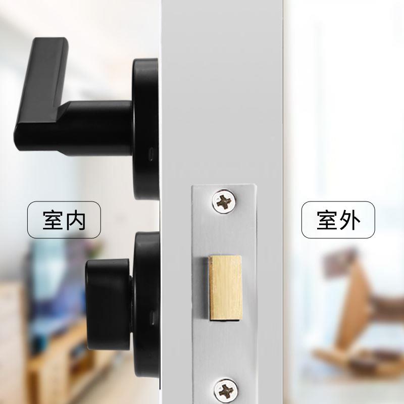 奇粤暗门锁室内卧室房间门锁隐形单面锁美式实木门隐藏锁背景墙锁