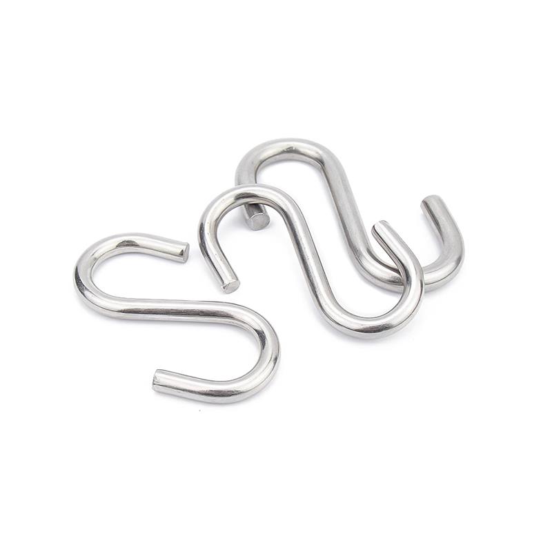 304不锈钢S钩 厨房S型挂钩 实心S钩横杆S挂钩 S型金属钩M2M3-M10