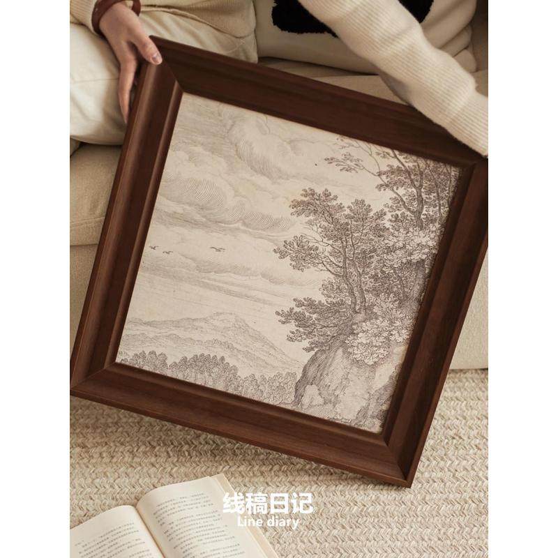 集木室物所/线稿日记挂画装饰画客客厅入户玄关沙发背景墙卧室画