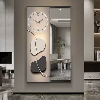 隐藏式带穿衣镜钟表简约全身装饰画玄关现代画挂画镜隐形试衣镜子,家居饰品,镜面画,淘宝优惠券,粉丝福利购,淘宝优惠卷