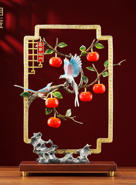 大明铜匠喜事临门摆件喜鹊中式婚房客厅装饰品结婚新婚礼物送新人