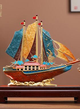一帆风顺帆船摆件办公室装饰品公司开业乔迁高档商务礼物