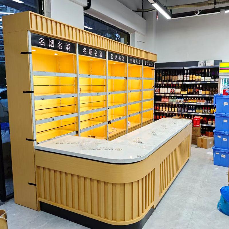 超市木质烟酒柜饰品柜精品展示柜图书柜红酒柜奖品奖牌陈列柜定制