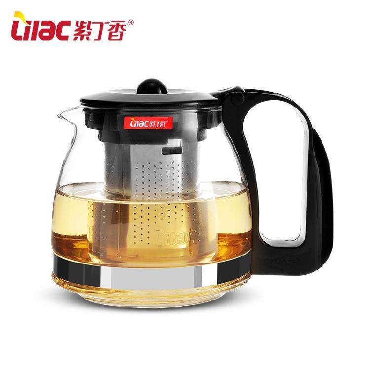 紫丁香耐热玻璃茶壶过滤加厚泡茶器花茶水壶茶具彩色茶吧机恒温壶