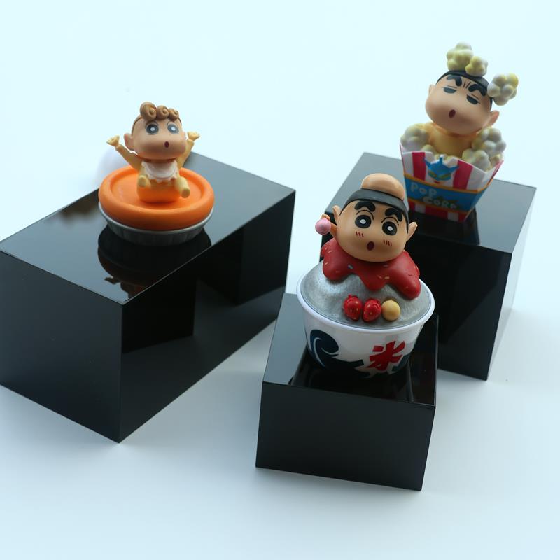 亚克力黑色空心方块摄影摆件底座蛋糕甜点摆台音响首饰手办摆件