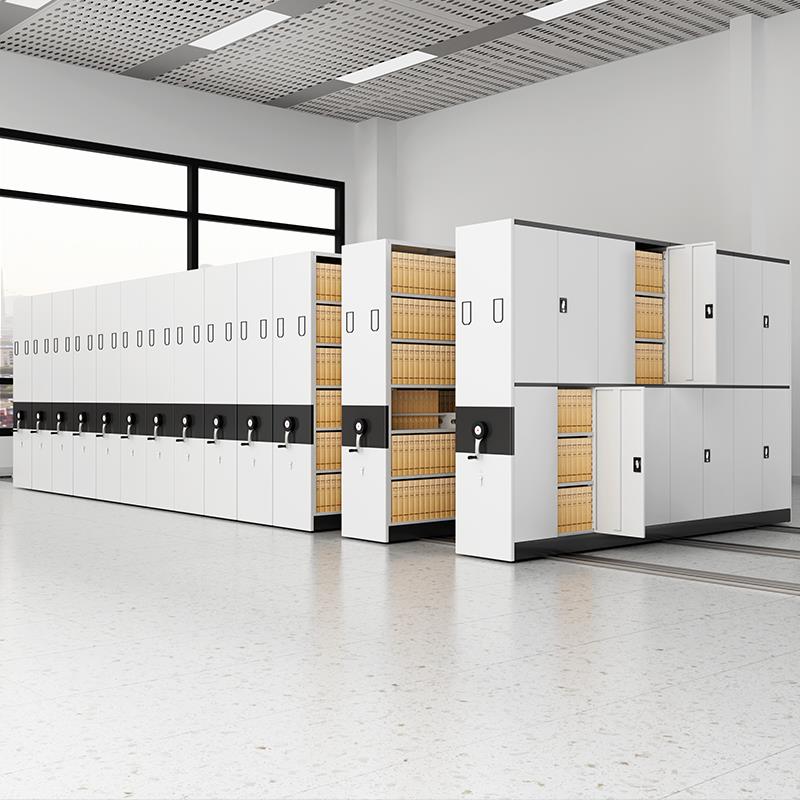 手摇密集架档案室电动智能密集柜轨道移动档案柜文件柜资料架