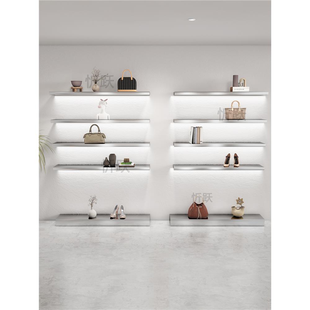 服装店鞋子展示架落地式鞋架包包陈列架鞋店铁艺多层鞋店置物货架