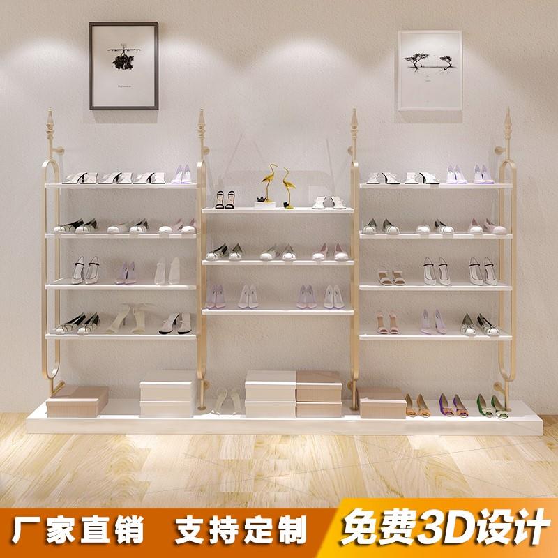 直播间网红鞋店鞋架展示架上墙落地童鞋架子鞋子陈列架店铺鞋货架