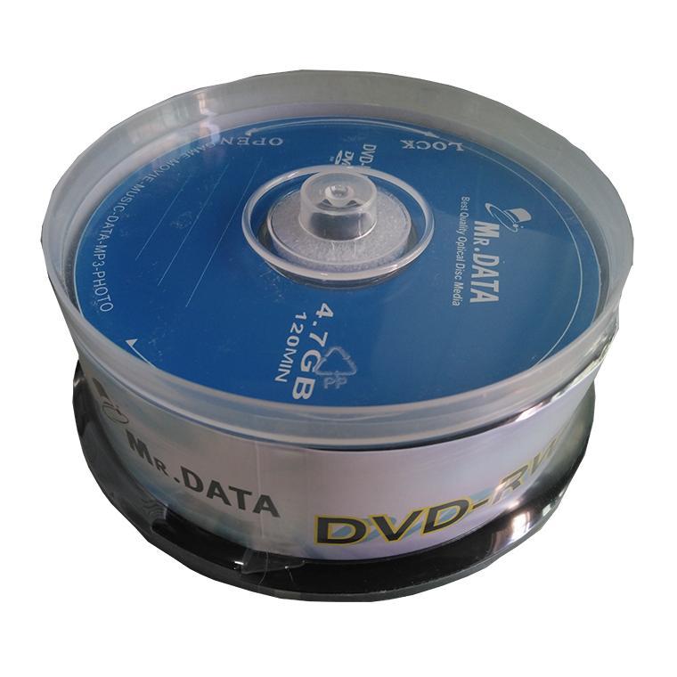 中环铼德可擦写光盘DVD-RW反复使用4.7G刻录光碟10片25片桶装包邮